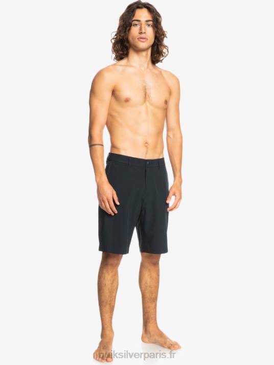 Hommes Quiksilver short hybride amphibian 20 d\'ocean union D6PT138 noir