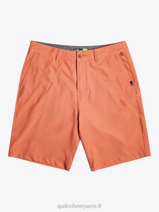 Hommes Quiksilver short hybride amphibian 20 d\'ocean union D6PT139 Terre cuite