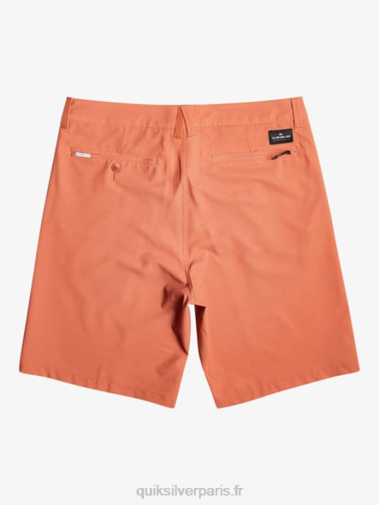 Hommes Quiksilver short hybride amphibian 20 d\'ocean union D6PT139 Terre cuite