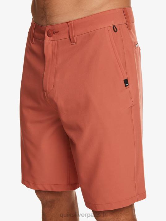 Hommes Quiksilver short hybride amphibian 20 d\'ocean union D6PT139 Terre cuite