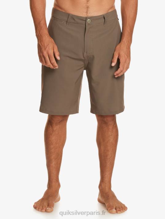 Hommes Quiksilver short hybride amphibian 20 d'ocean union D6PT140 brun majeur
