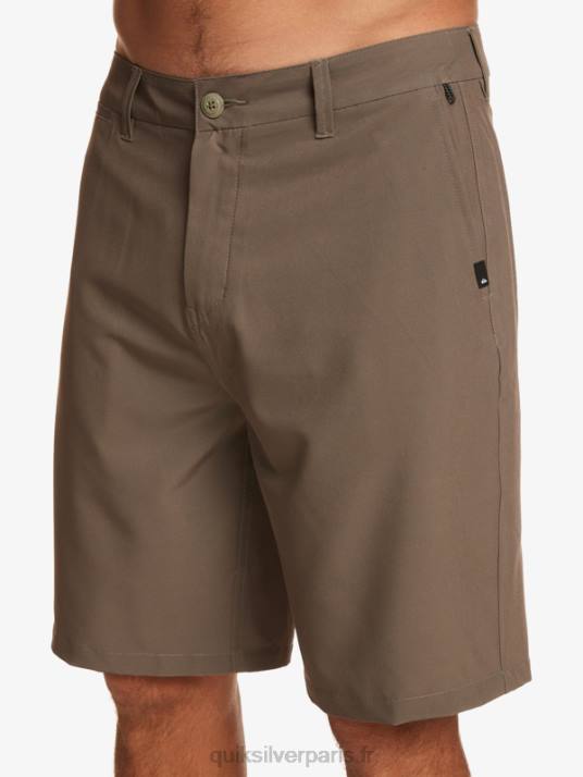 Hommes Quiksilver short hybride amphibian 20 d\'ocean union D6PT140 brun majeur