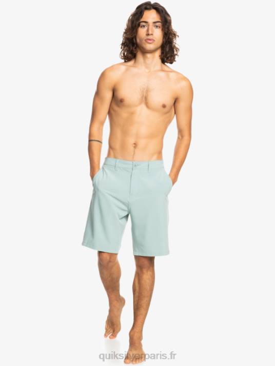 Hommes Quiksilver short hybride amphibian 20 d\'ocean union D6PT144 milieu vert