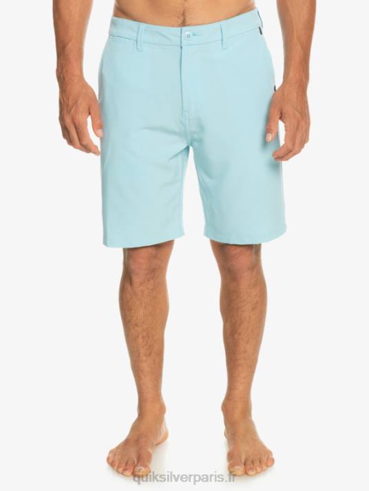 Hommes Quiksilver short hybride amphibian 20 d\'ocean union D6PT145 bleu ciel