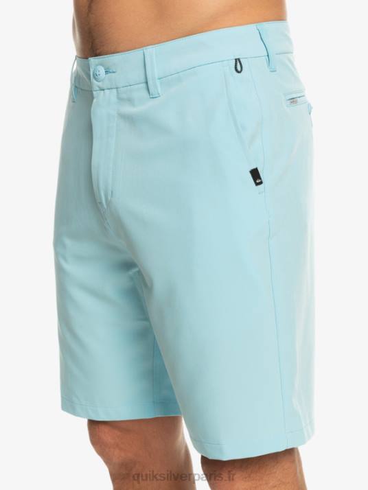 Hommes Quiksilver short hybride amphibian 20 d\'ocean union D6PT145 bleu ciel