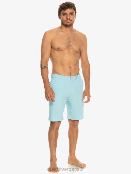 Hommes Quiksilver short hybride amphibian 20 d\'ocean union D6PT145 bleu ciel