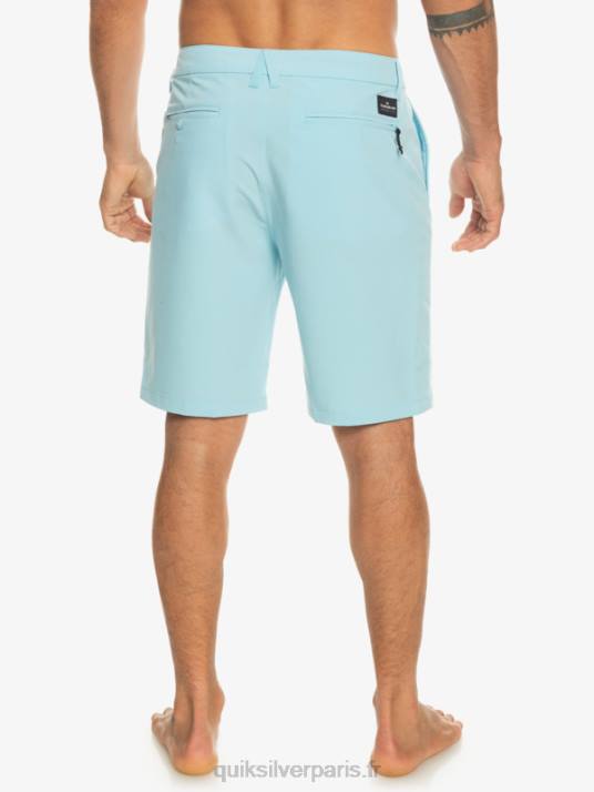 Hommes Quiksilver short hybride amphibian 20 d\'ocean union D6PT145 bleu ciel