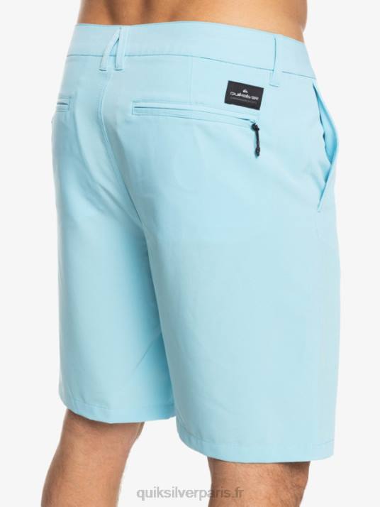 Hommes Quiksilver short hybride amphibian 20 d\'ocean union D6PT145 bleu ciel