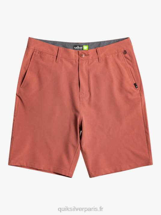 Hommes Quiksilver short hybride amphibian 20 d'ocean union D6PT147 Marsala