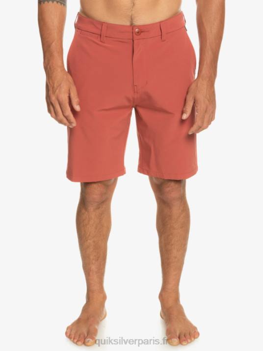 Hommes Quiksilver short hybride amphibian 20 d\'ocean union D6PT147 Marsala
