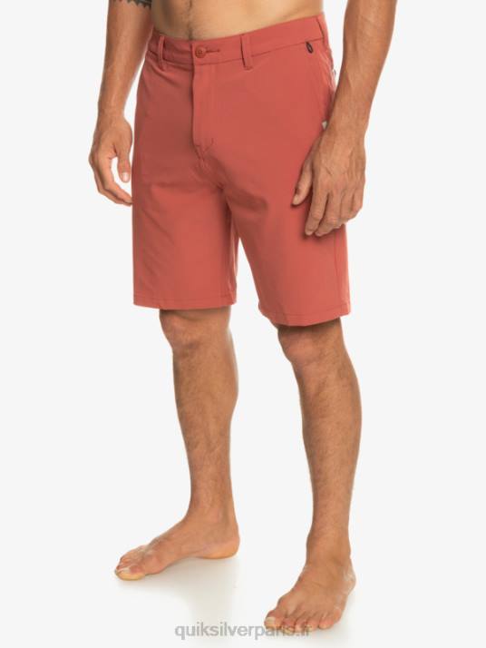 Hommes Quiksilver short hybride amphibian 20 d\'ocean union D6PT147 Marsala