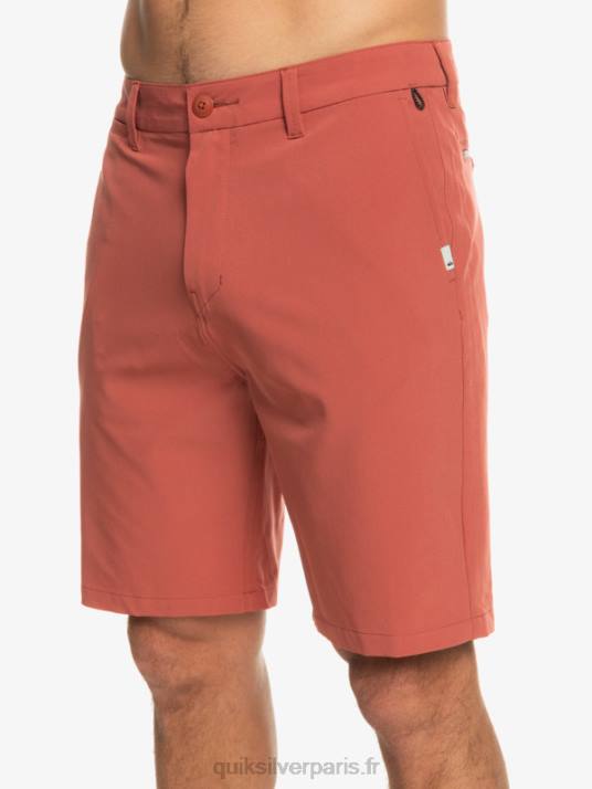 Hommes Quiksilver short hybride amphibian 20 d\'ocean union D6PT147 Marsala