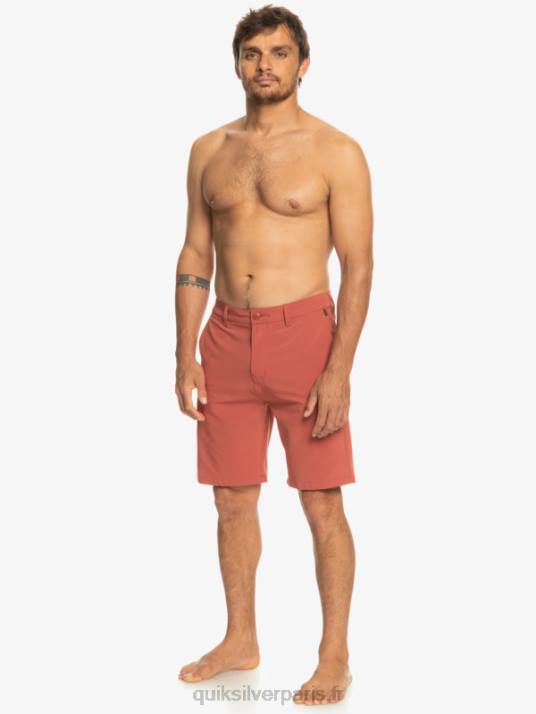 Hommes Quiksilver short hybride amphibian 20 d\'ocean union D6PT147 Marsala