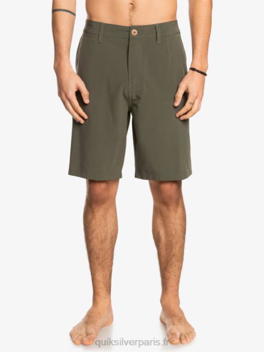 Hommes Quiksilver short hybride amphibian 20 d\'ocean union D6PT150 feuille de vigne