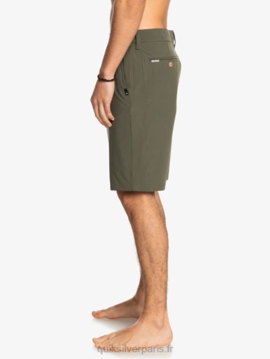 Hommes Quiksilver short hybride amphibian 20 d\'ocean union D6PT150 feuille de vigne