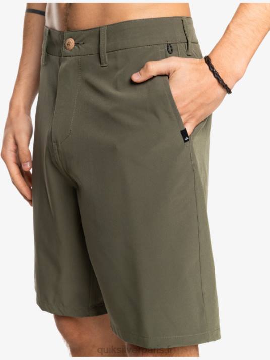 Hommes Quiksilver short hybride amphibian 20 d\'ocean union D6PT150 feuille de vigne