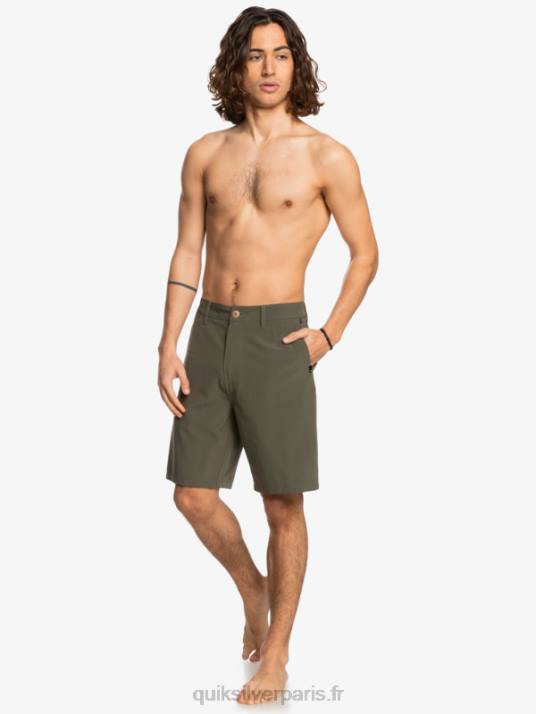Hommes Quiksilver short hybride amphibian 20 d\'ocean union D6PT150 feuille de vigne