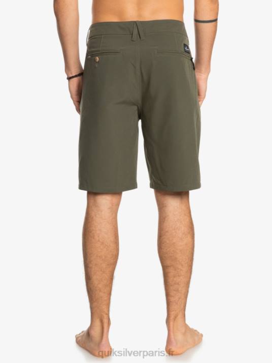 Hommes Quiksilver short hybride amphibian 20 d\'ocean union D6PT150 feuille de vigne