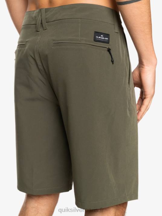 Hommes Quiksilver short hybride amphibian 20 d\'ocean union D6PT150 feuille de vigne
