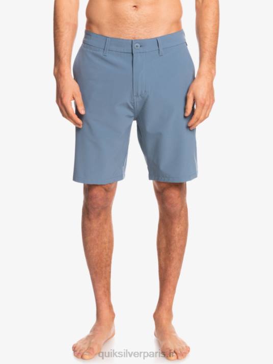 Hommes Quiksilver short hybride amphibian 20 d\'ocean union D6PT153 mirage bleu