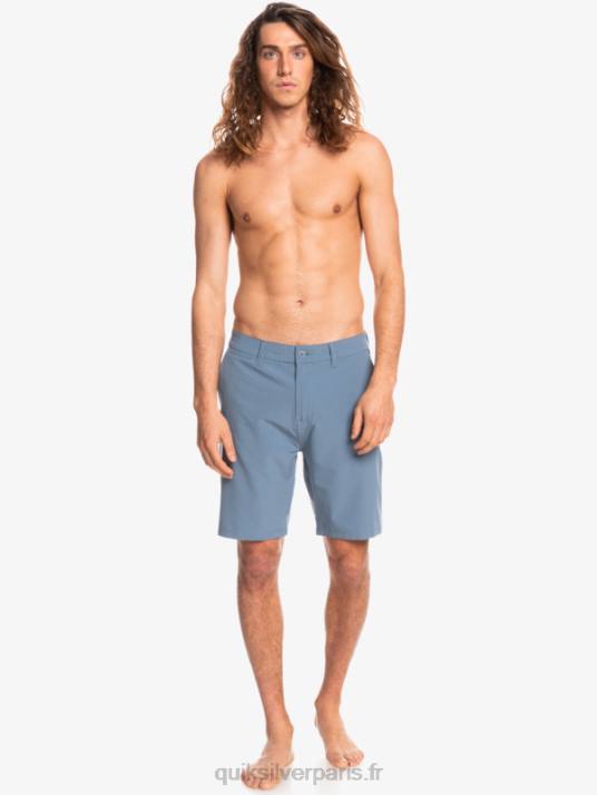 Hommes Quiksilver short hybride amphibian 20 d\'ocean union D6PT153 mirage bleu