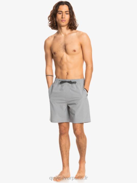 Hommes Quiksilver short hybride amphibie 18 chiné élastique D6PT1662 neige fondue