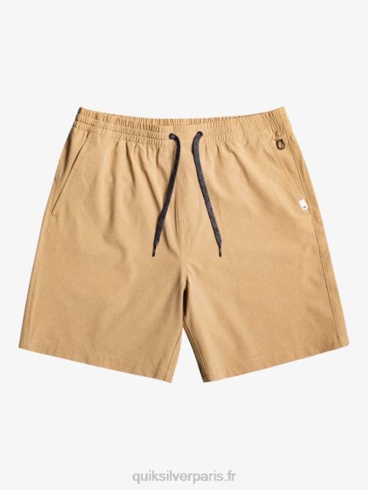 Hommes Quiksilver short hybride amphibie 18 chiné élastique D6PT1663 plage