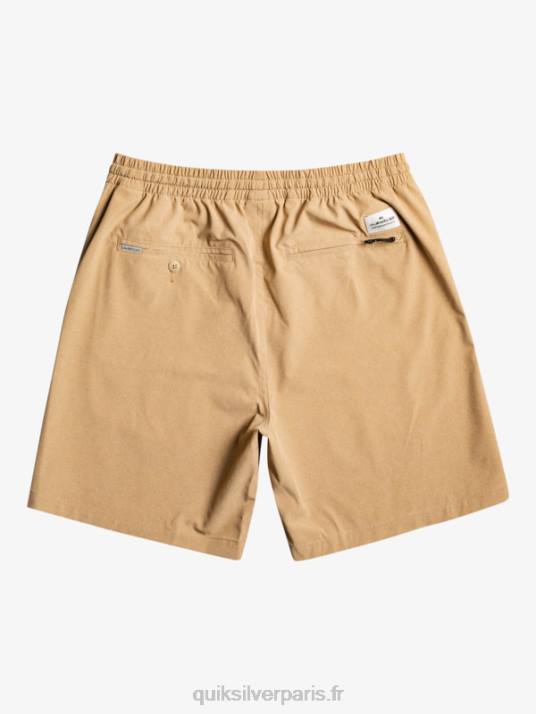 Hommes Quiksilver short hybride amphibie 18 chiné élastique D6PT1663 plage