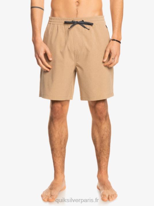 Hommes Quiksilver short hybride amphibie 18 chiné élastique D6PT1663 plage