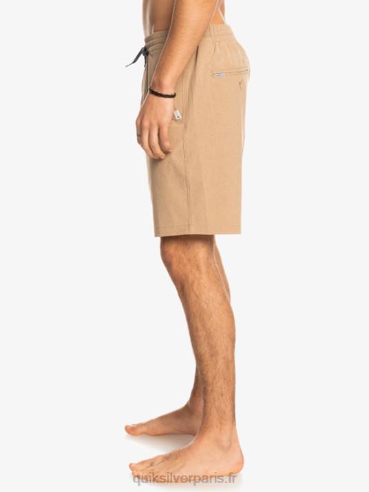 Hommes Quiksilver short hybride amphibie 18 chiné élastique D6PT1663 plage