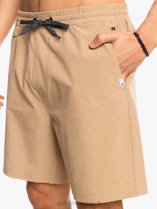 Hommes Quiksilver short hybride amphibie 18 chiné élastique D6PT1663 plage