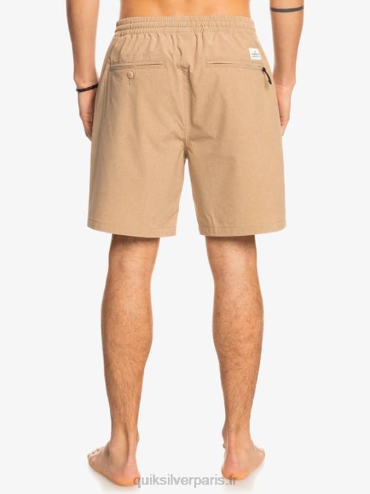 Hommes Quiksilver short hybride amphibie 18 chiné élastique D6PT1663 plage