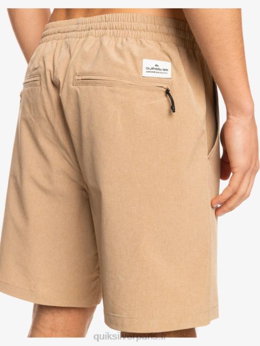 Hommes Quiksilver short hybride amphibie 18 chiné élastique D6PT1663 plage