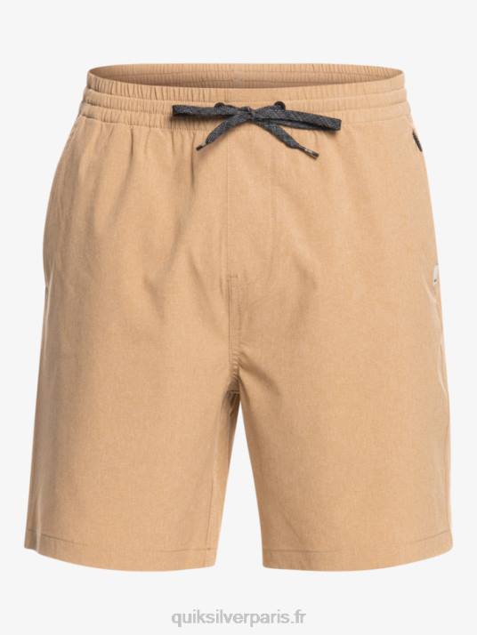 Hommes Quiksilver short hybride amphibie 18 chiné élastique D6PT1663 plage