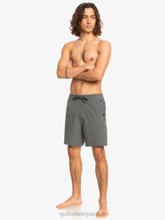 Hommes Quiksilver short hybride amphibie 18 chiné élastique D6PT1664 noir