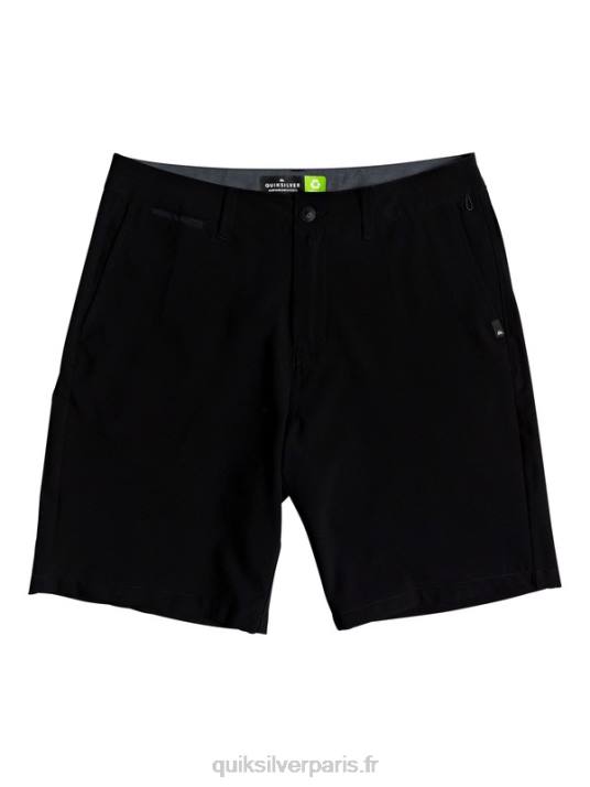Hommes Quiksilver short hybride union amphibian 20 D6PT1317 noir