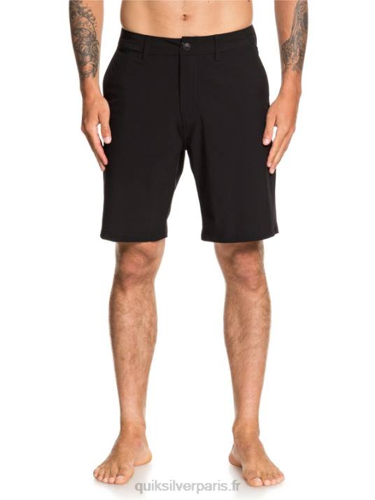 Hommes Quiksilver short hybride union amphibian 20 D6PT1317 noir