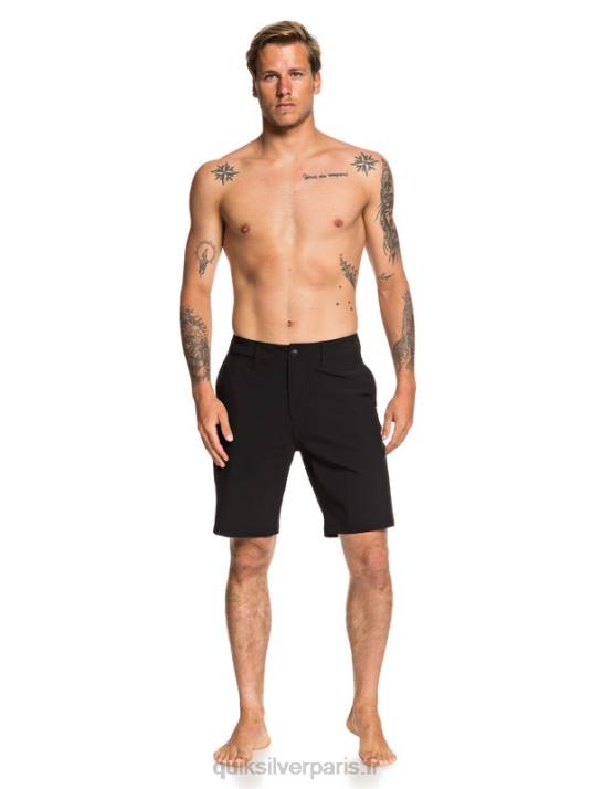 Hommes Quiksilver short hybride union amphibian 20 D6PT1317 noir