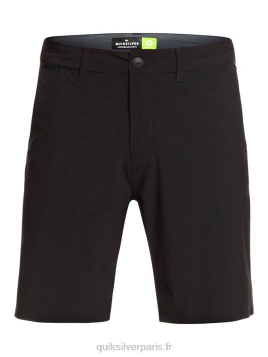Hommes Quiksilver short hybride union amphibian 20 D6PT1317 noir
