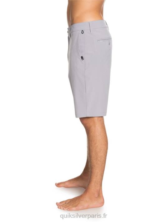 Hommes Quiksilver short hybride union amphibian 20 D6PT1319 neige fondue