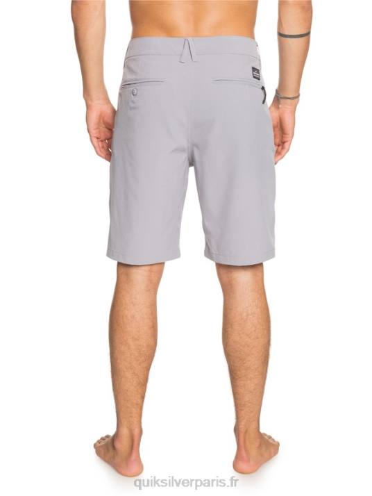 Hommes Quiksilver short hybride union amphibian 20 D6PT1319 neige fondue