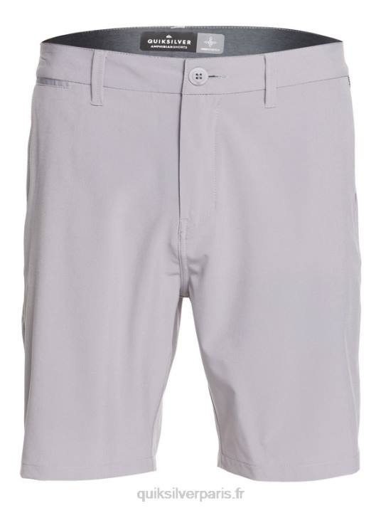 Hommes Quiksilver short hybride union amphibian 20 D6PT1319 neige fondue