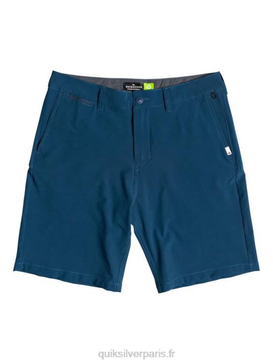 Hommes Quiksilver short hybride union amphibian 20 D6PT1320 bleu majolique