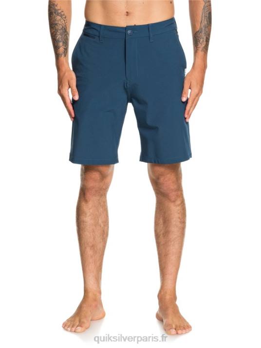 Hommes Quiksilver short hybride union amphibian 20 D6PT1320 bleu majolique
