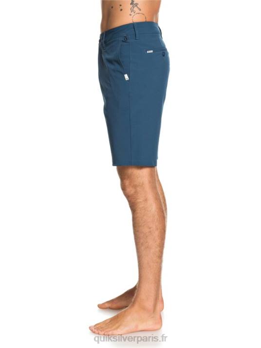 Hommes Quiksilver short hybride union amphibian 20 D6PT1320 bleu majolique