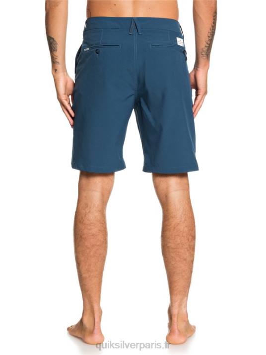Hommes Quiksilver short hybride union amphibian 20 D6PT1320 bleu majolique