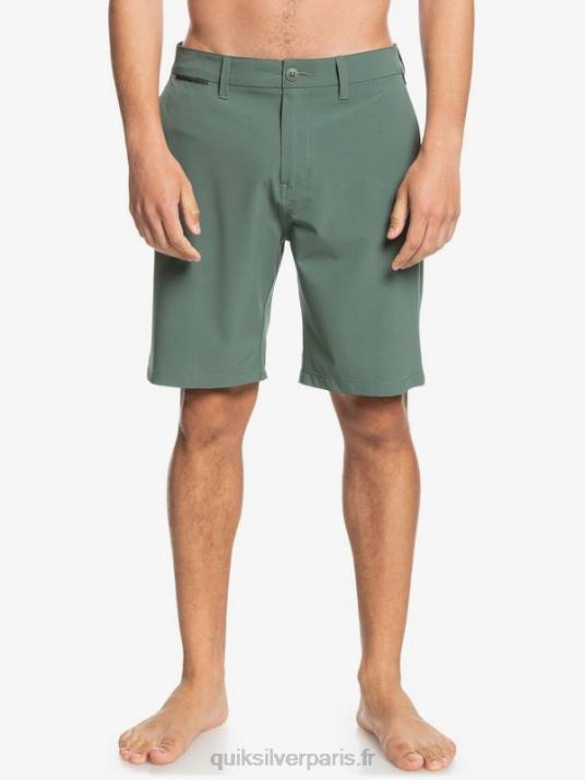 Hommes Quiksilver short hybride union amphibian 20 D6PT1321 thym
