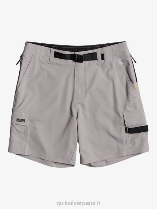 Hommes Quiksilver short waterman azimut amphibie 18 D6PT789 clocher gris