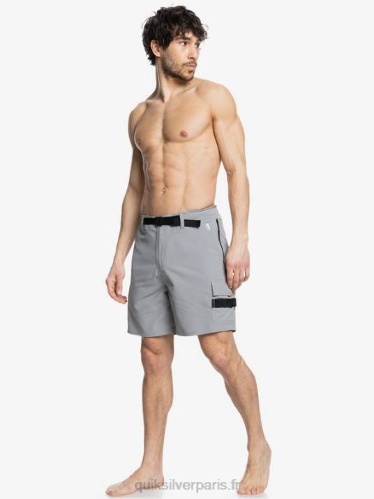 Hommes Quiksilver short waterman azimut amphibie 18 D6PT789 clocher gris