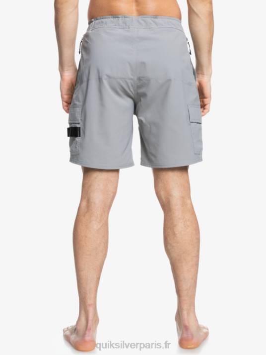 Hommes Quiksilver short waterman azimut amphibie 18 D6PT789 clocher gris